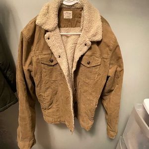 GAP Men’s Large Corduroy Sherpa Jacket in Tan